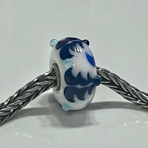 Authentic Trollbeads Magic Winter Bead White